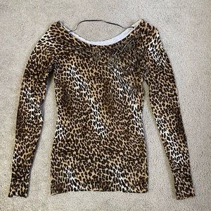 Vintage/Y2K Cache Animal Print Sweater